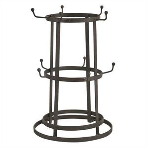 Park Designs Mug Rack Coffee Cup Holder Black Iron Two Tiered Stand 10 Cup